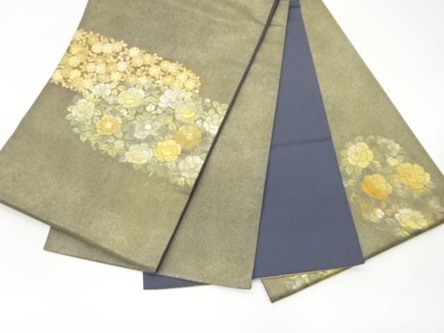 6976414: JAPANESE KIMONO / VINTAGE FUKURO OBI / SHELL INLAY